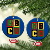 HBCU Block Letter Pride Graphic Ceramic Ornament College Support Statement Black Excellence