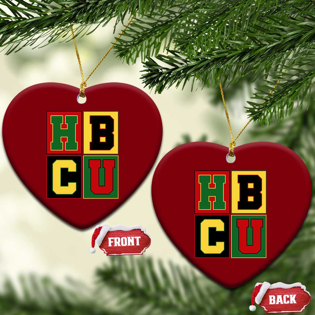 HBCU Block Letter Pride Graphic Ceramic Ornament College Support Statement Black Excellence