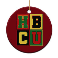 HBCU Block Letter Pride Graphic Ceramic Ornament College Support Statement Black Excellence
