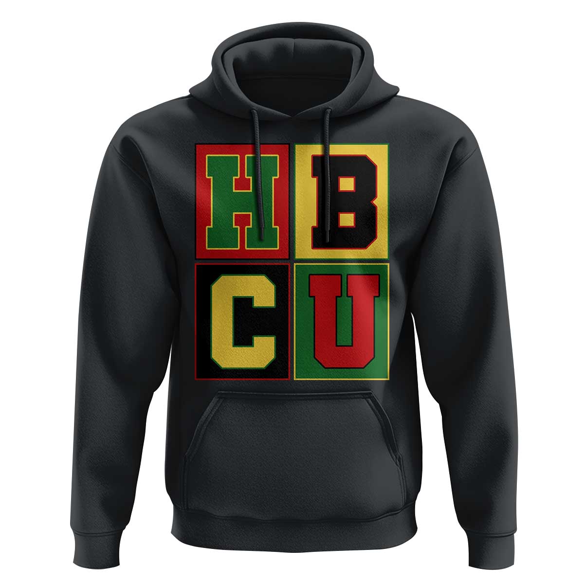 HBCU Block Letter Pride Graphic Hoodie College Support Statement Black Excellence