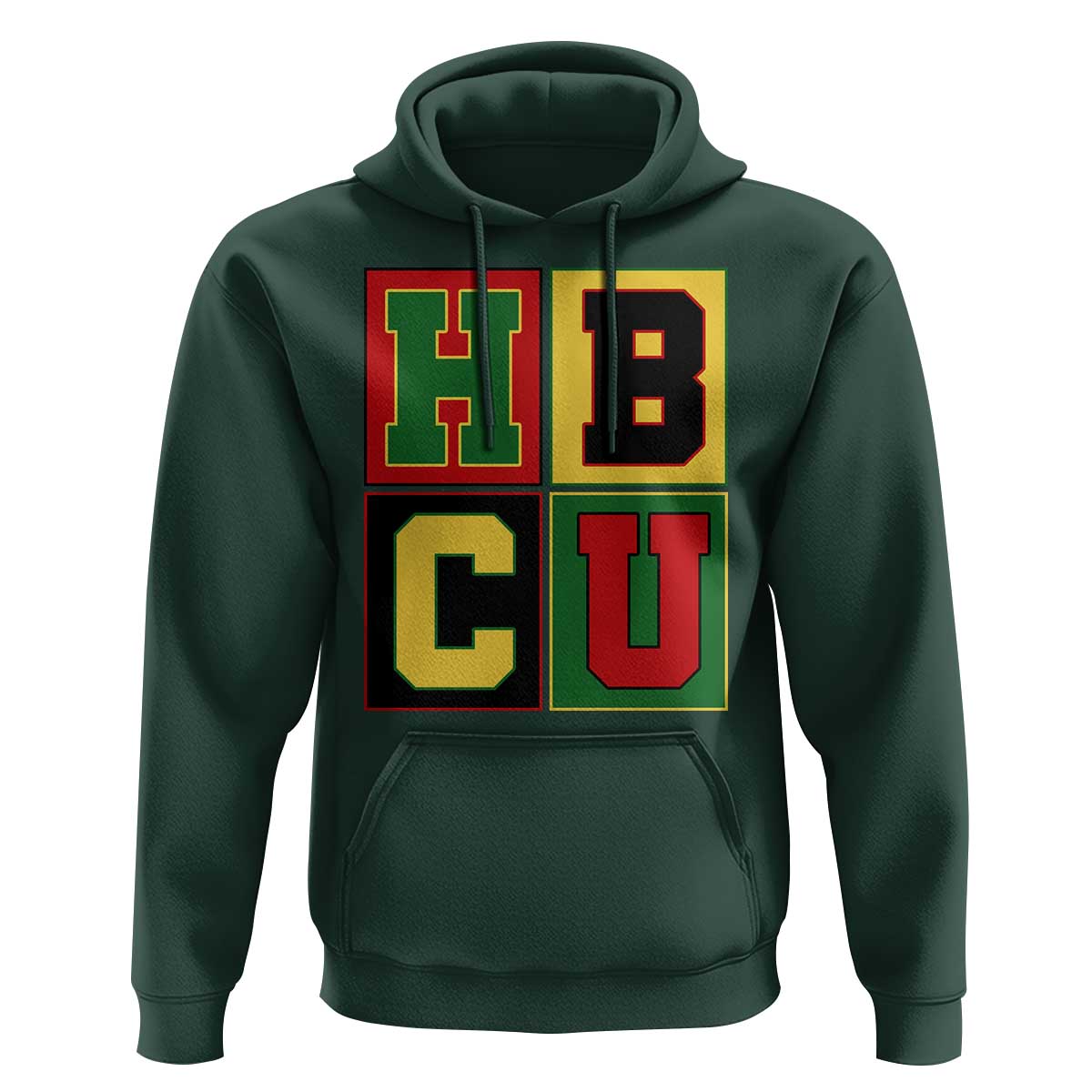 HBCU Block Letter Pride Graphic Hoodie College Support Statement Black Excellence