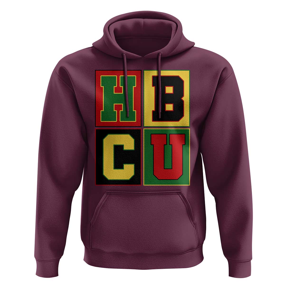 HBCU Block Letter Pride Graphic Hoodie College Support Statement Black Excellence