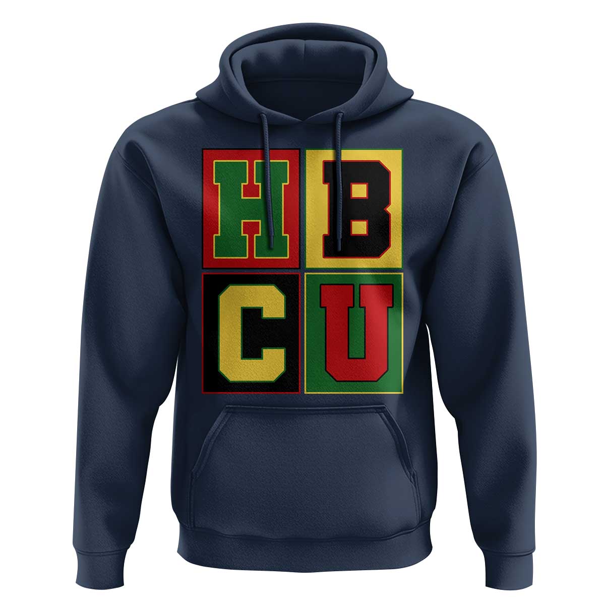 HBCU Block Letter Pride Graphic Hoodie College Support Statement Black Excellence