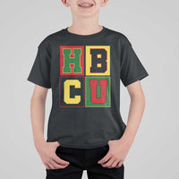 HBCU Block Letter Pride Graphic T Shirt For Kid College Support Statement Black Excellence