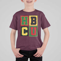 HBCU Block Letter Pride Graphic T Shirt For Kid College Support Statement Black Excellence