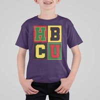 HBCU Block Letter Pride Graphic T Shirt For Kid College Support Statement Black Excellence