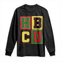 HBCU Block Letter Pride Graphic Long Sleeve Shirt College Support Statement Black Excellence