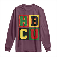 HBCU Block Letter Pride Graphic Long Sleeve Shirt College Support Statement Black Excellence