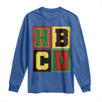 HBCU Block Letter Pride Graphic Long Sleeve Shirt College Support Statement Black Excellence