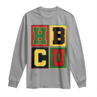 HBCU Block Letter Pride Graphic Long Sleeve Shirt College Support Statement Black Excellence