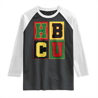 HBCU Block Letter Pride Graphic Raglan Shirt College Support Statement Black Excellence
