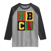 HBCU Block Letter Pride Graphic Raglan Shirt College Support Statement Black Excellence