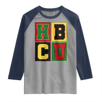 HBCU Block Letter Pride Graphic Raglan Shirt College Support Statement Black Excellence