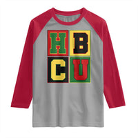 HBCU Block Letter Pride Graphic Raglan Shirt College Support Statement Black Excellence