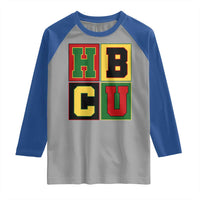 HBCU Block Letter Pride Graphic Raglan Shirt College Support Statement Black Excellence