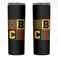HBCU Block Letter Pride Graphic Skinny Tumbler College Support Statement Black Excellence