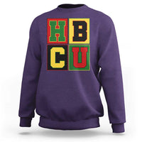 HBCU Block Letter Pride Graphic Sweatshirt College Support Statement Black Excellence