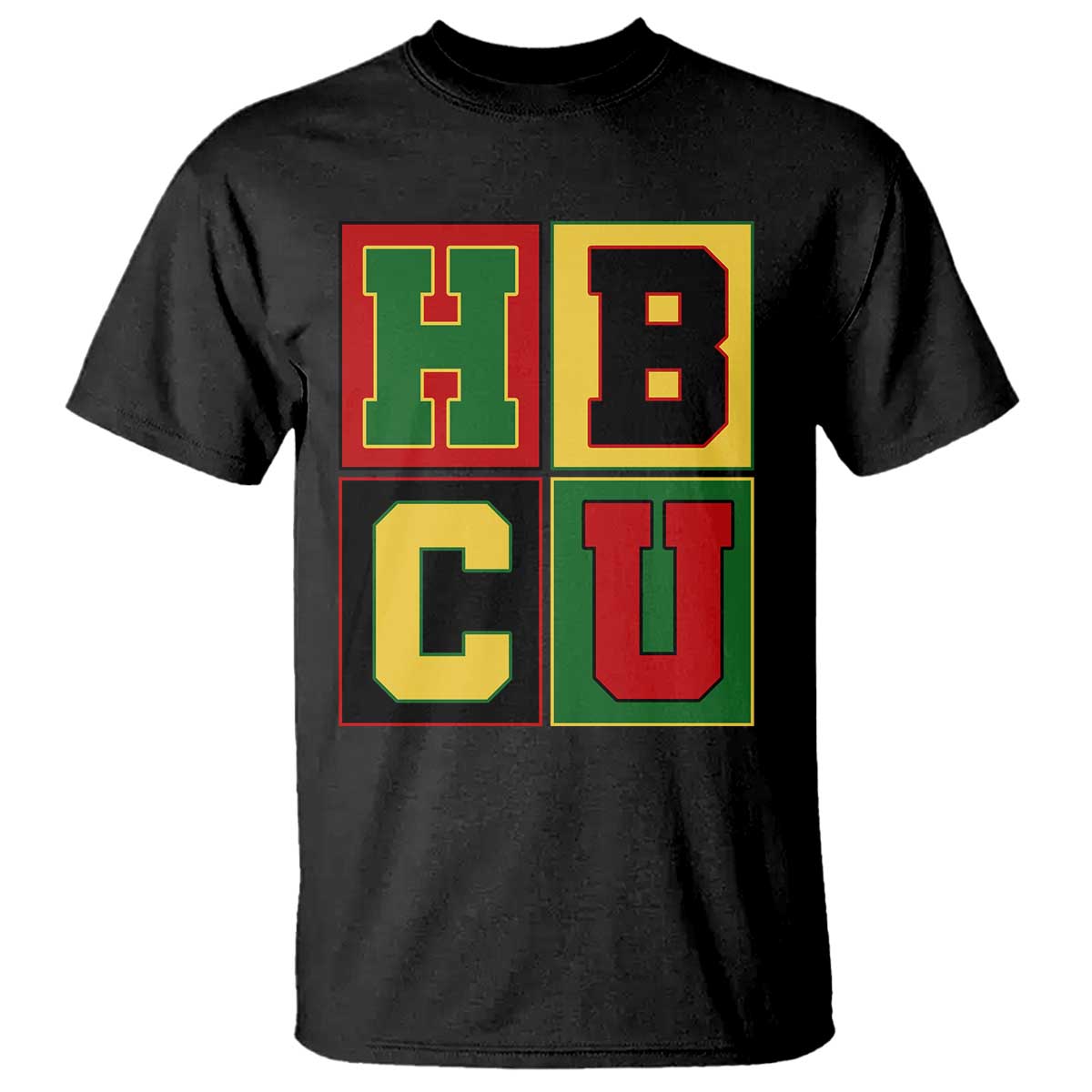 HBCU Block Letter Pride Graphic T Shirt College Support Statement Black Excellence