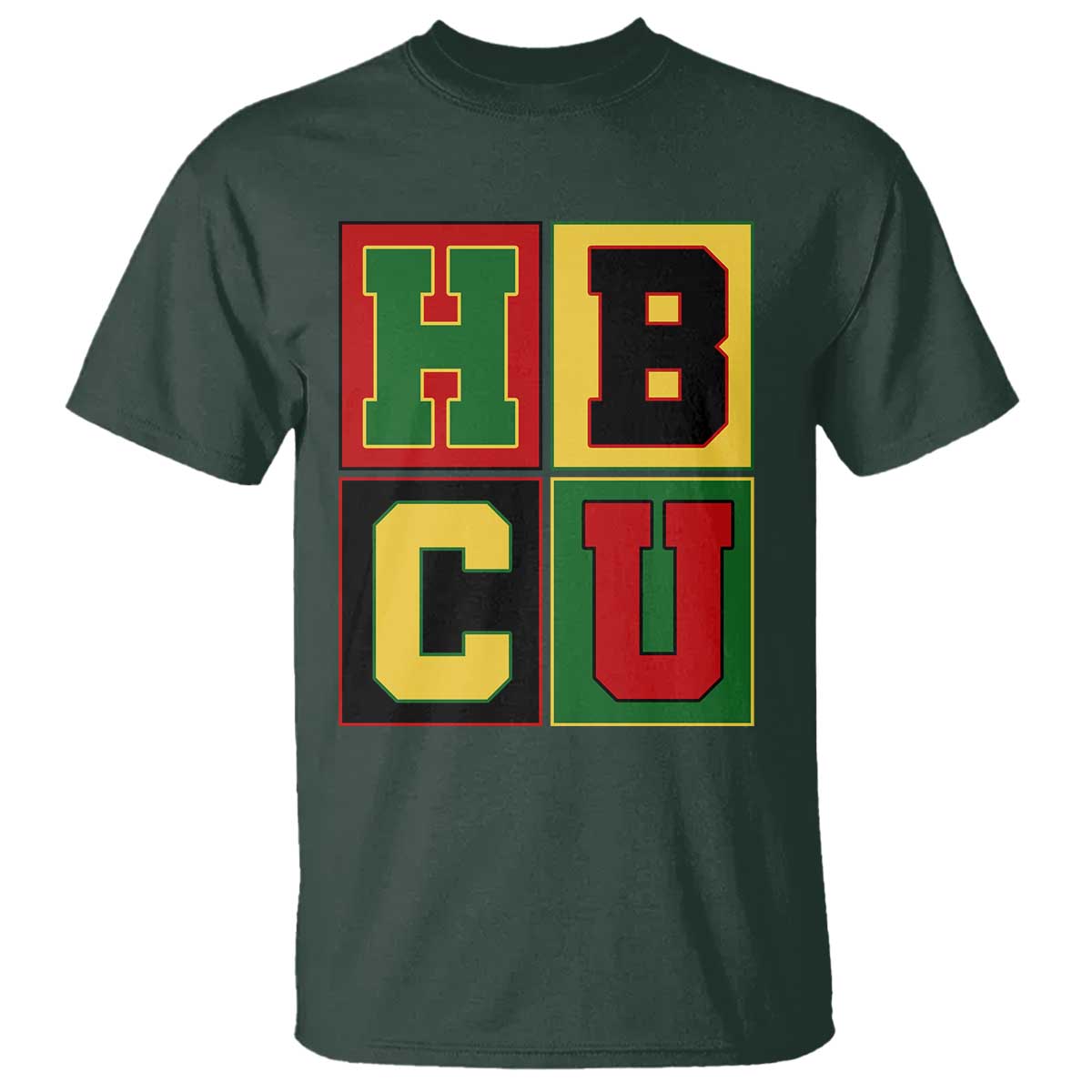 HBCU Block Letter Pride Graphic T Shirt College Support Statement Black Excellence