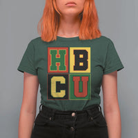 HBCU Block Letter Pride Graphic T Shirt For Women College Support Statement Black Excellence