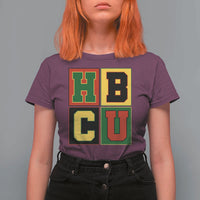 HBCU Block Letter Pride Graphic T Shirt For Women College Support Statement Black Excellence