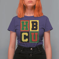 HBCU Block Letter Pride Graphic T Shirt For Women College Support Statement Black Excellence