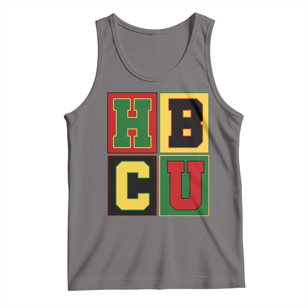 HBCU Block Letter Pride Graphic Tank Top College Support Statement Black Excellence
