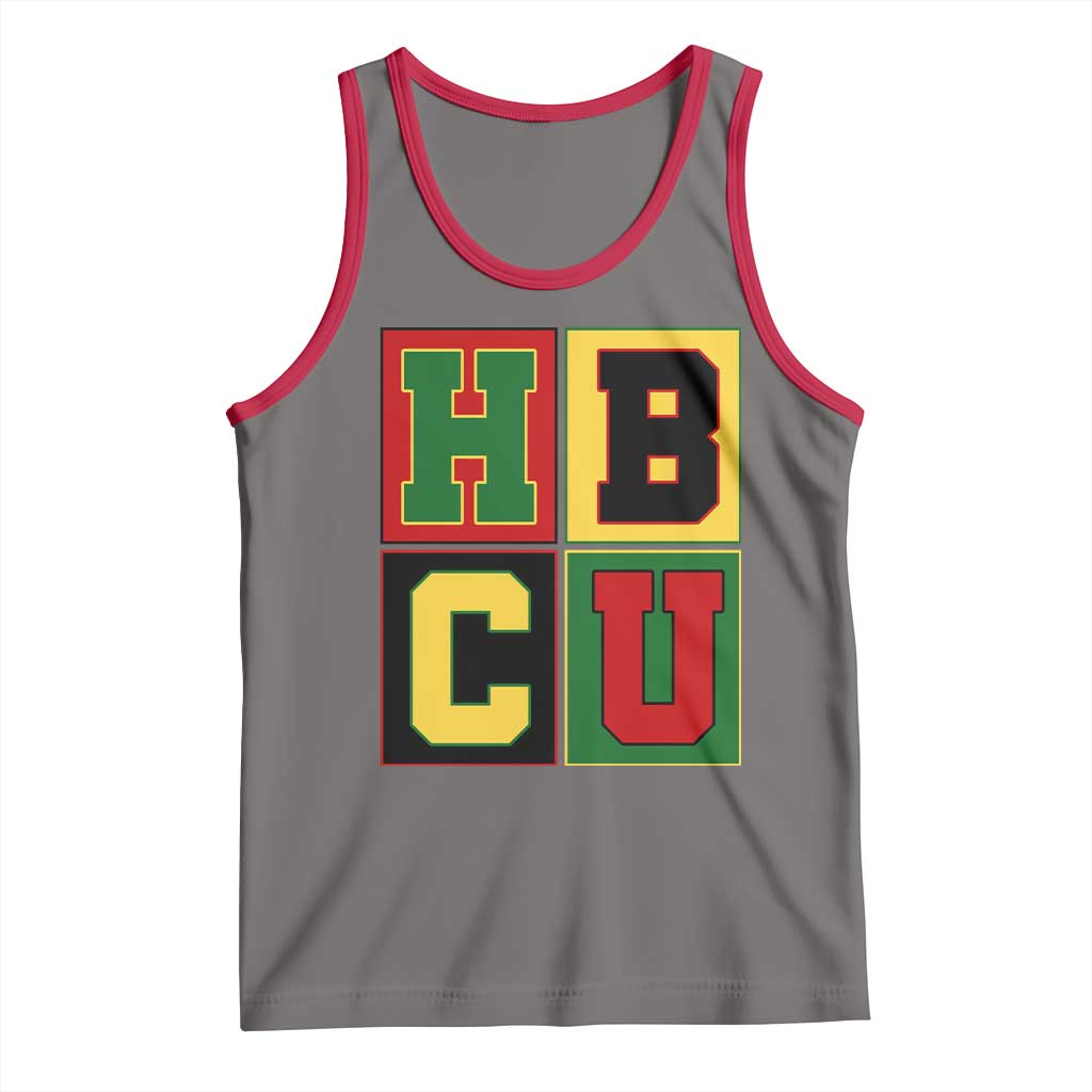 HBCU Block Letter Pride Graphic Tank Top College Support Statement Black Excellence