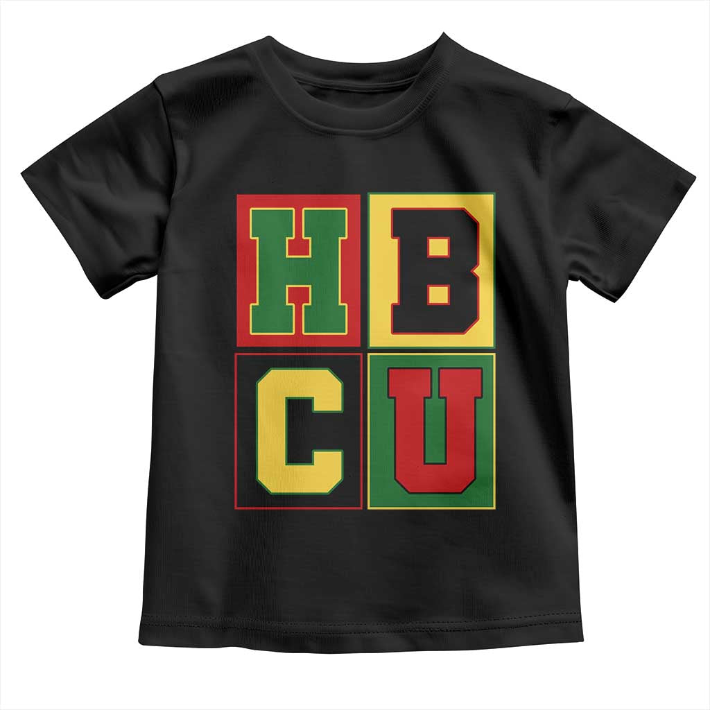HBCU Block Letter Pride Graphic Toddler T Shirt College Support Statement Black Excellence