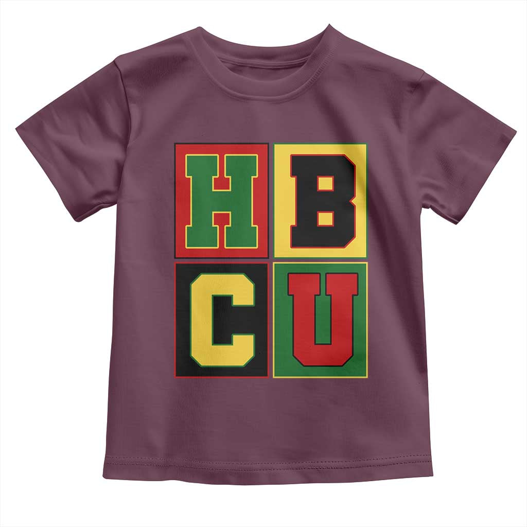 HBCU Block Letter Pride Graphic Toddler T Shirt College Support Statement Black Excellence
