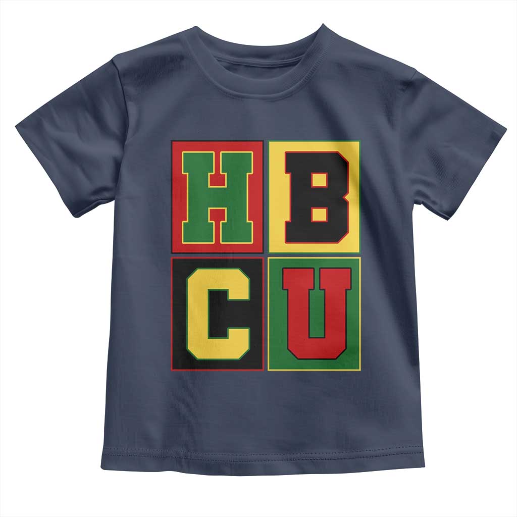 HBCU Block Letter Pride Graphic Toddler T Shirt College Support Statement Black Excellence