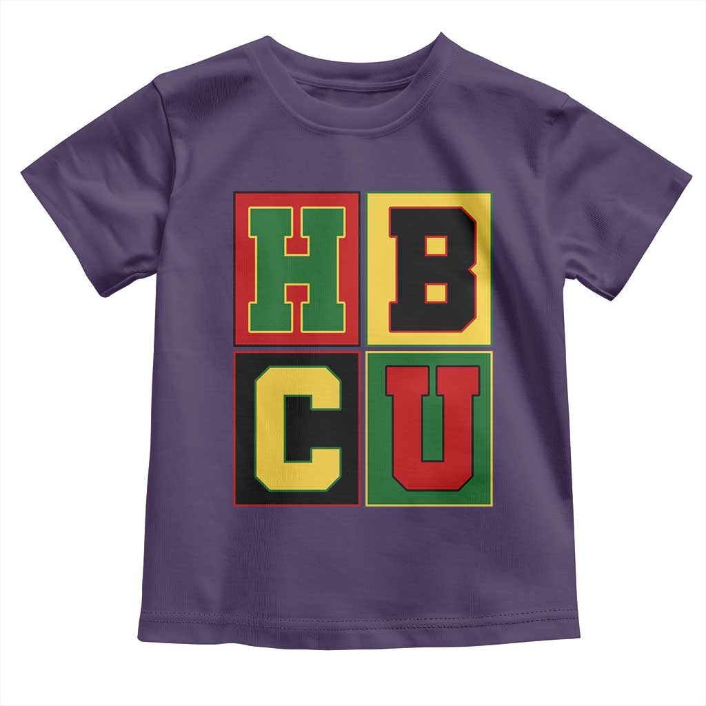 HBCU Block Letter Pride Graphic Toddler T Shirt College Support Statement Black Excellence