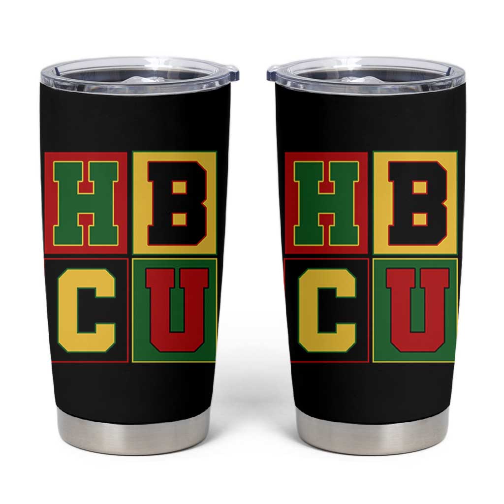HBCU Block Letter Pride Graphic Tumbler Cup College Support Statement Black Excellence