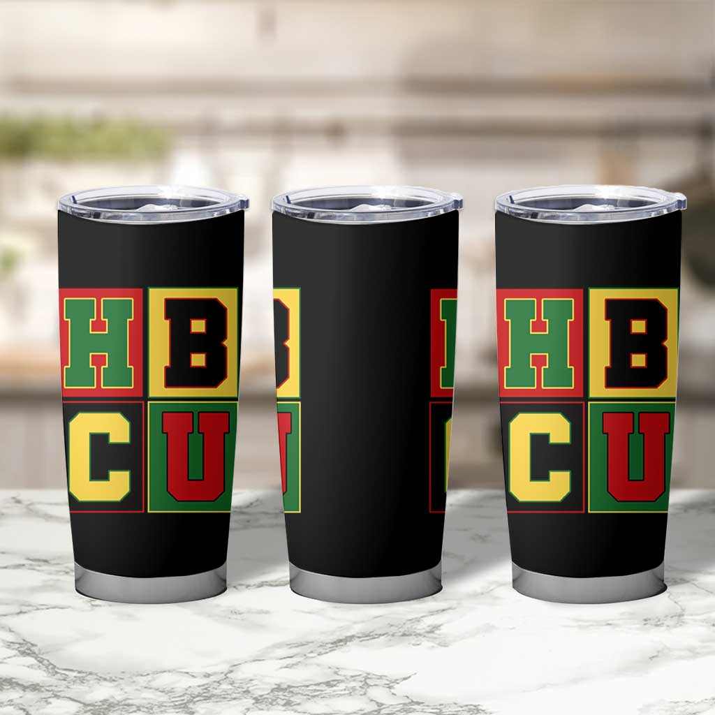 HBCU Block Letter Pride Graphic Tumbler Cup College Support Statement Black Excellence