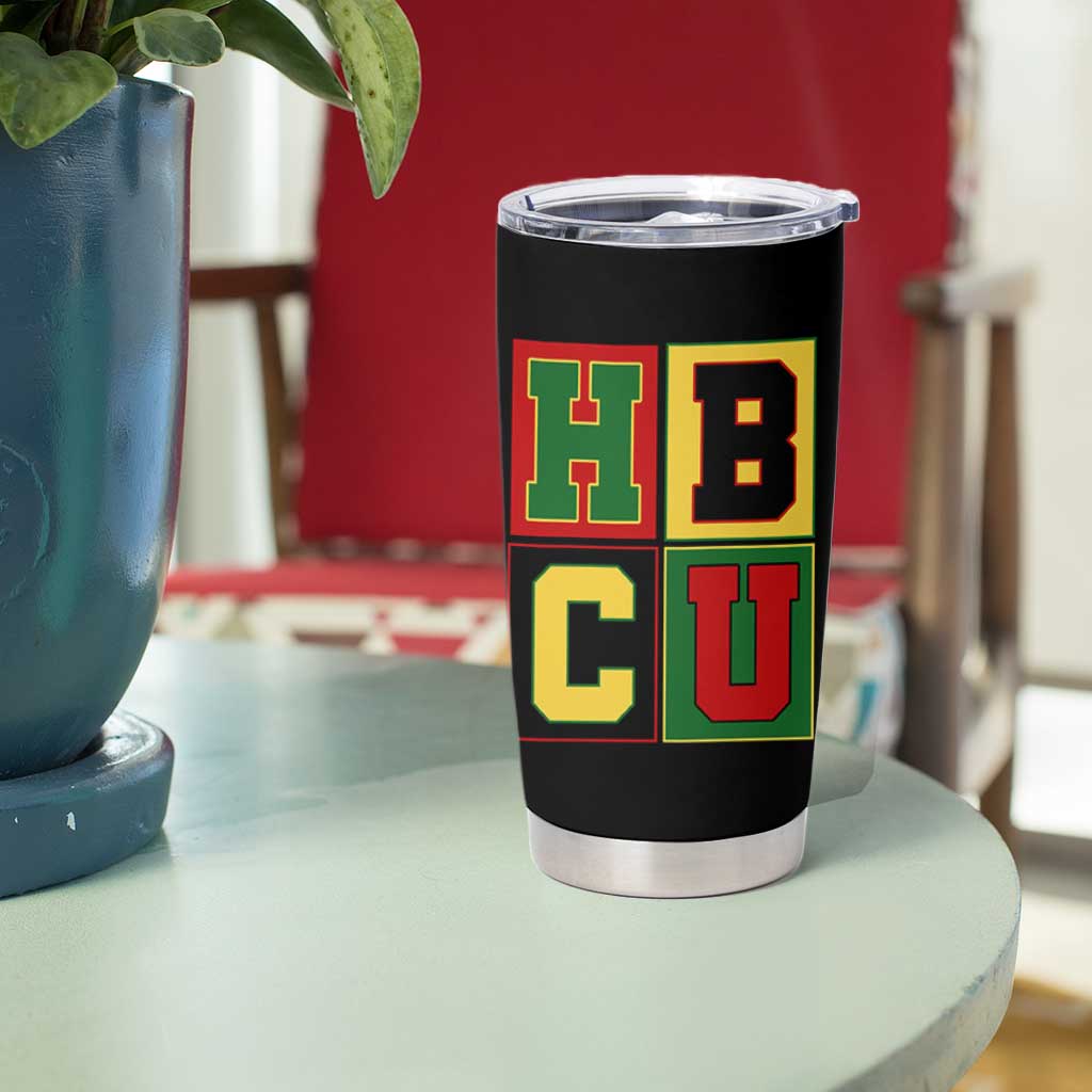 HBCU Block Letter Pride Graphic Tumbler Cup College Support Statement Black Excellence