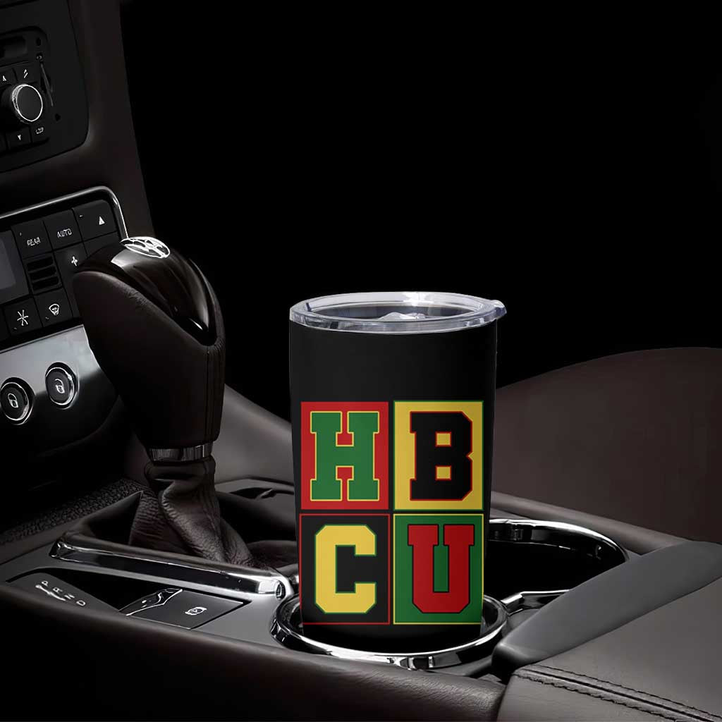 HBCU Block Letter Pride Graphic Tumbler Cup College Support Statement Black Excellence