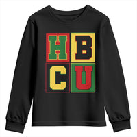 HBCU Block Letter Pride Graphic Youth Sweatshirt College Support Statement Black Excellence