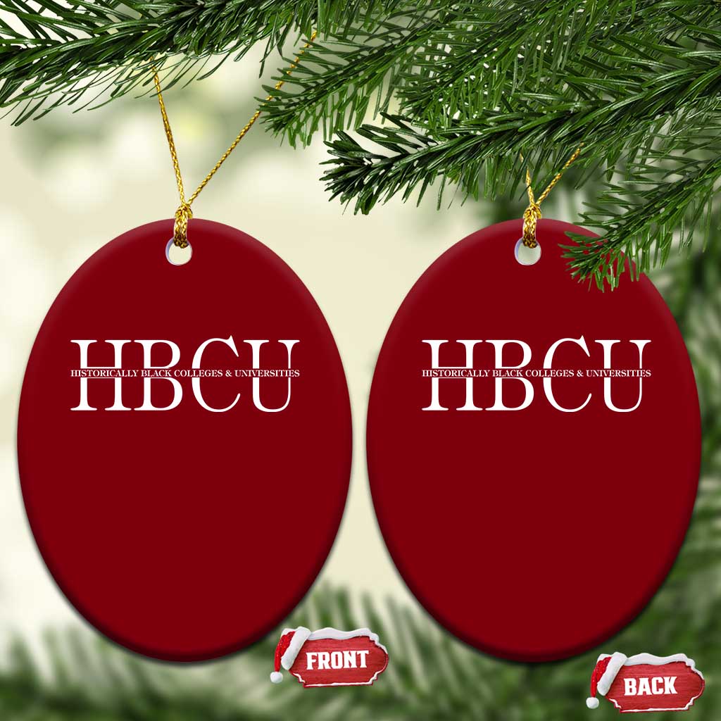 HBCU Pride Classic Statement Ceramic Ornament Minimalist Black Excellence and History