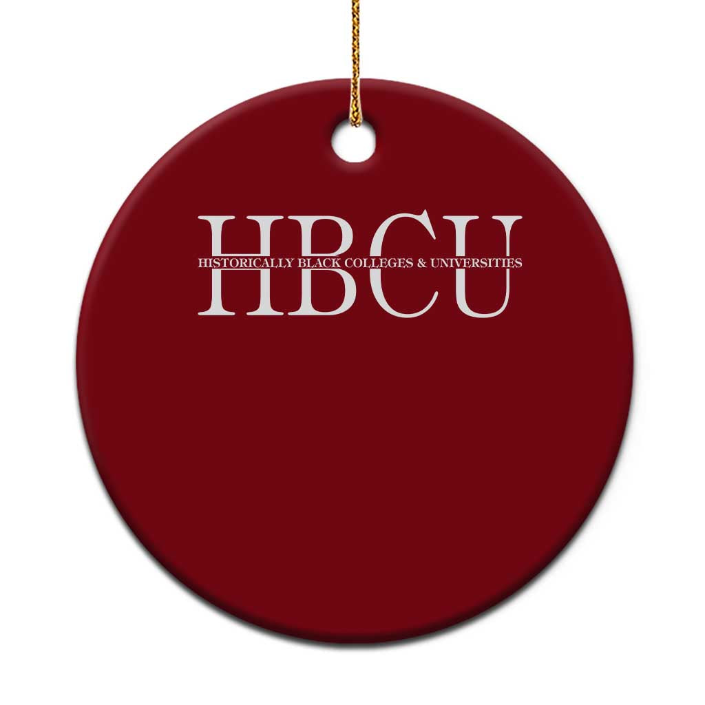 HBCU Pride Classic Statement Ceramic Ornament Minimalist Black Excellence and History