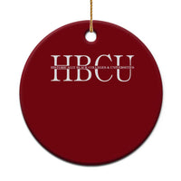 HBCU Pride Classic Statement Ceramic Ornament Minimalist Black Excellence and History