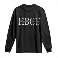 HBCU Pride Classic Statement Long Sleeve Shirt Minimalist Black Excellence and History