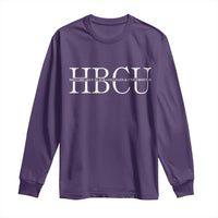 HBCU Pride Classic Statement Long Sleeve Shirt Minimalist Black Excellence and History