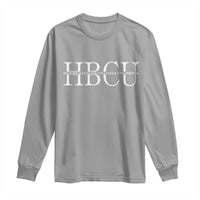 HBCU Pride Classic Statement Long Sleeve Shirt Minimalist Black Excellence and History