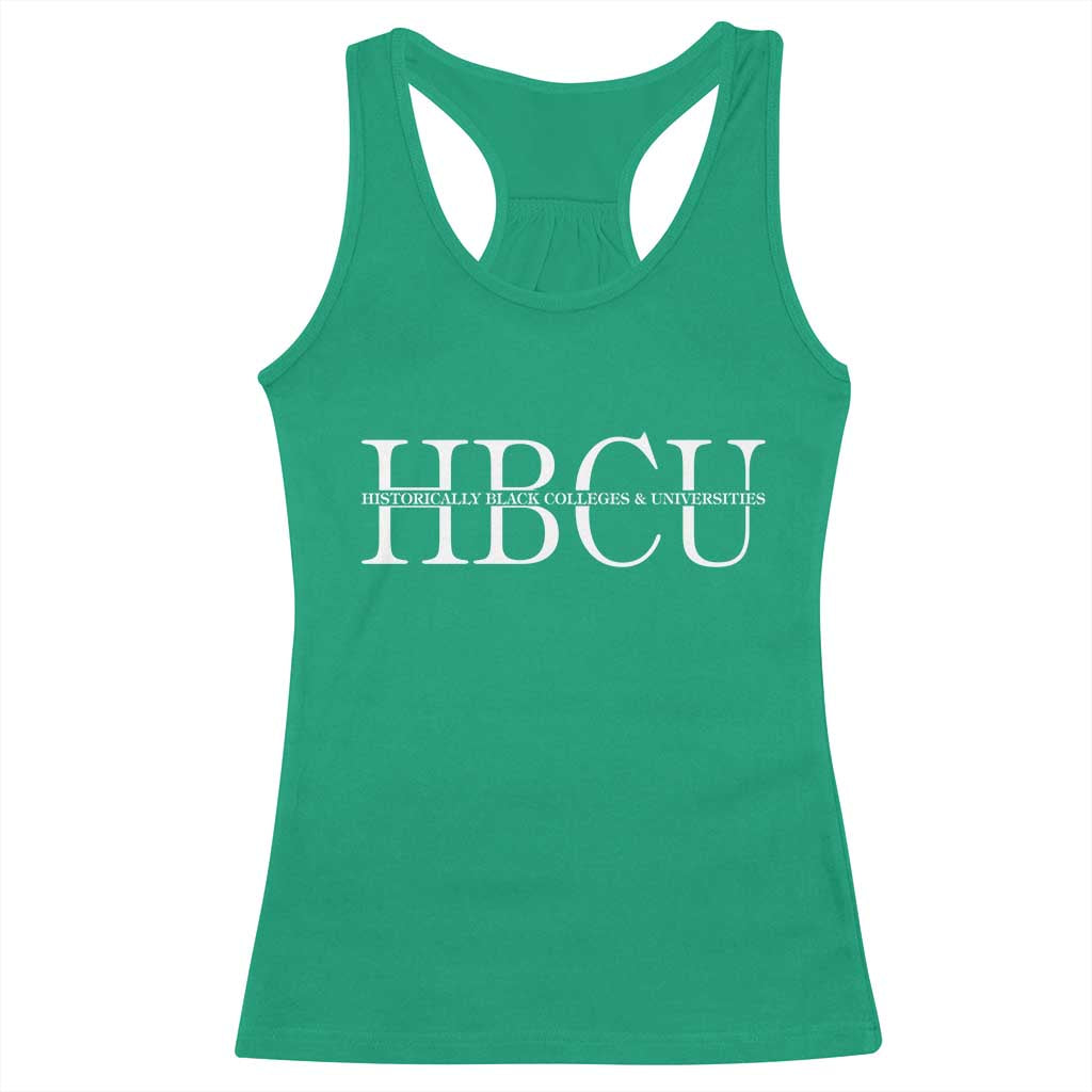 HBCU Pride Classic Statement Racerback Tank Top Minimalist Black Excellence and History