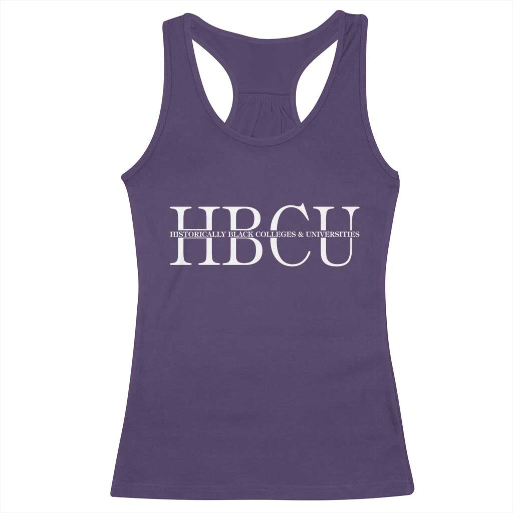 HBCU Pride Classic Statement Racerback Tank Top Minimalist Black Excellence and History