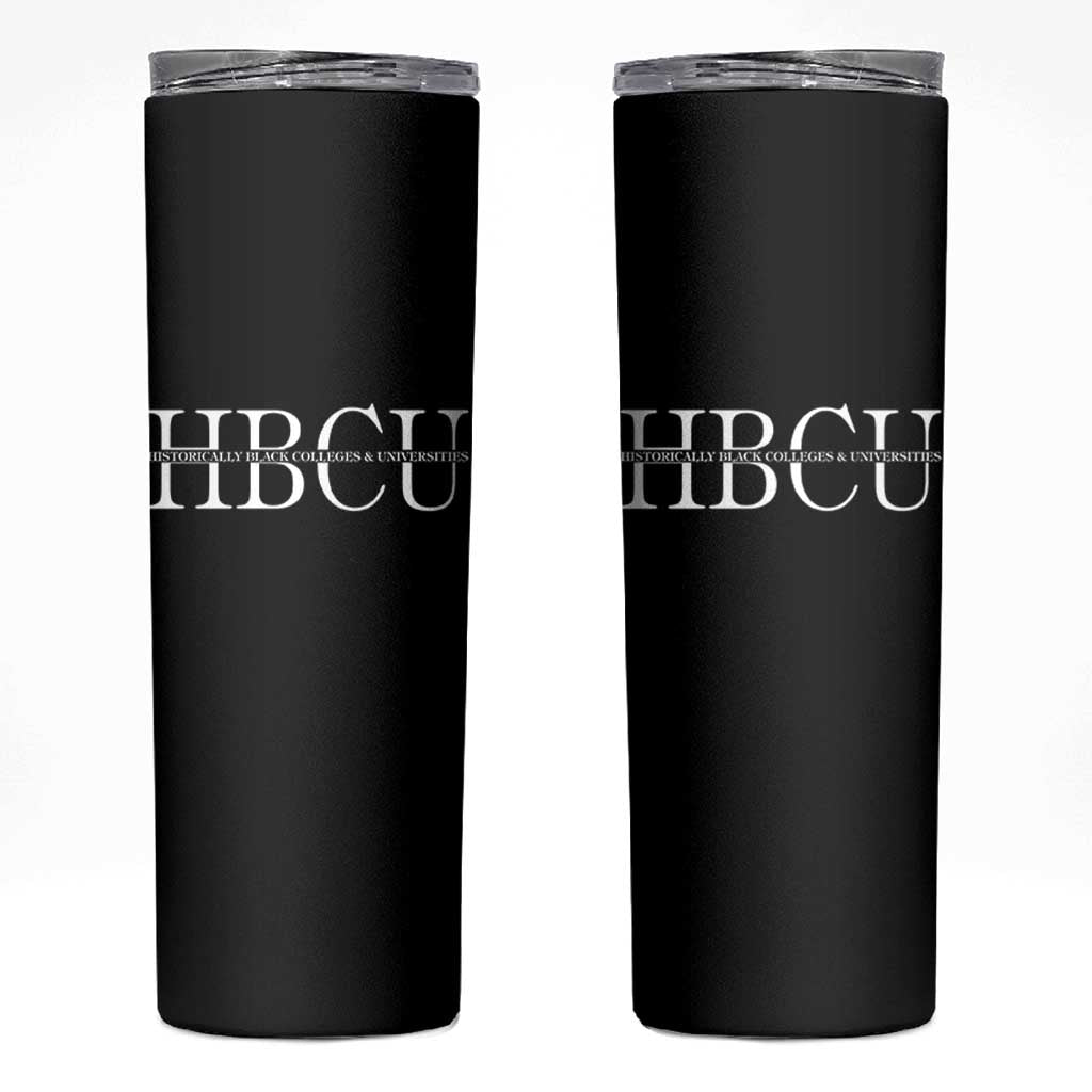 HBCU Pride Classic Statement Skinny Tumbler Minimalist Black Excellence and History