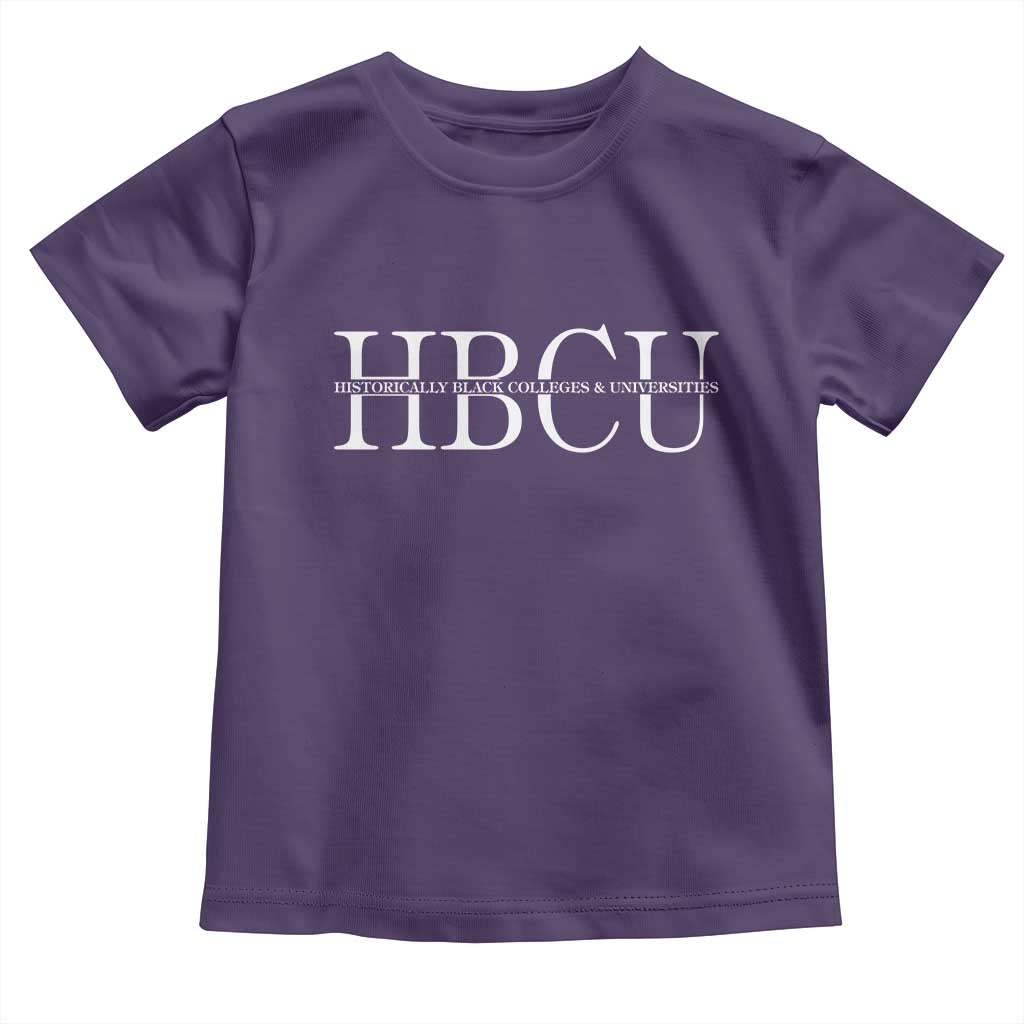 HBCU Pride Classic Statement Toddler T Shirt Minimalist Black Excellence and History