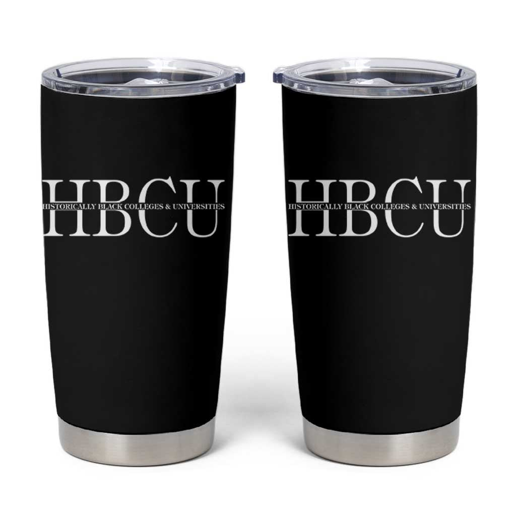 HBCU Pride Classic Statement Tumbler Cup Minimalist Black Excellence and History