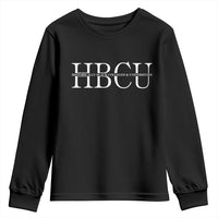 HBCU Pride Classic Statement Youth Sweatshirt Minimalist Black Excellence and History