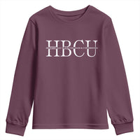 HBCU Pride Classic Statement Youth Sweatshirt Minimalist Black Excellence and History